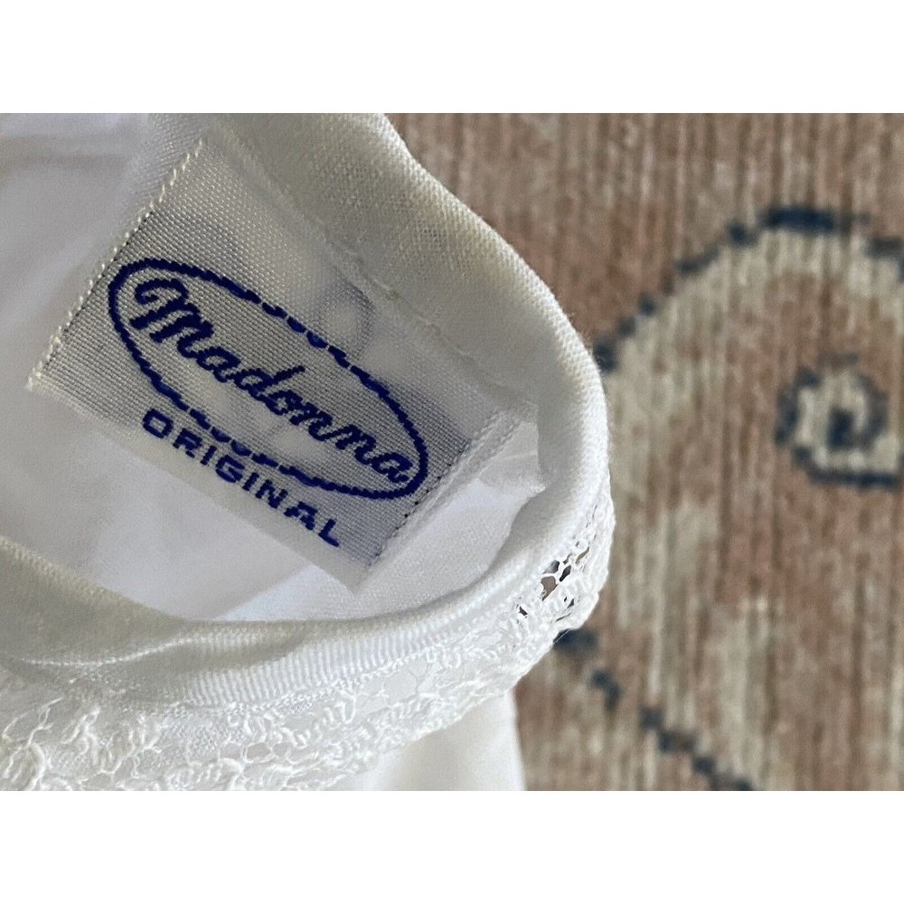 Madonna Baby‎ Girl Boy 4 Pc Baptism Dress Christening Set White Lace Vtg 0-3 Mos - Picture 6 of 16